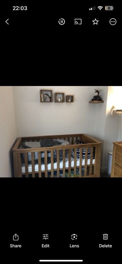 Mamas & Papas Solid Oak Baby Furniture Set