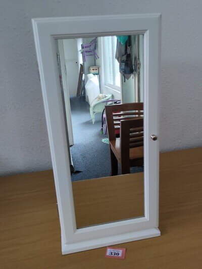 Organizer Jewelry Storage / Make up Box, Double Sided with Glass Mirrors. V.G.C