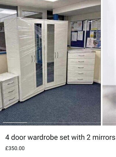 Wardrobe with Mirror & Drawers – 2 / 3 / 4 / 6 Door – Modern Bedroom Furniture