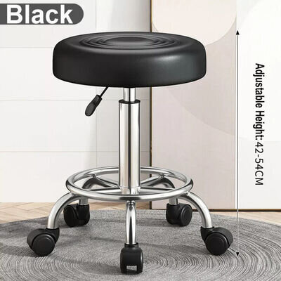 Black Adjustable Beauty Spa Salon Stool Massage lift Hairdressing Swivel Stool