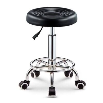 360° Swivel Stool Round Bar Stool Salon Chair Adjustable Beauty Workshop Office