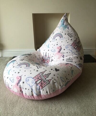 Small pink unicorn castle beanbag beanbag gaming reading chair Child Children