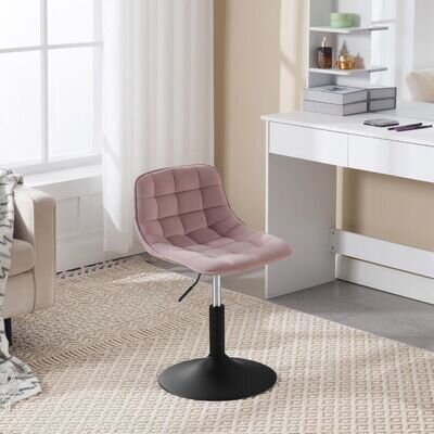 Dressing Table Stool Velvet Makeup Vanity Seat Dining Chair Metal Legs Rotatable