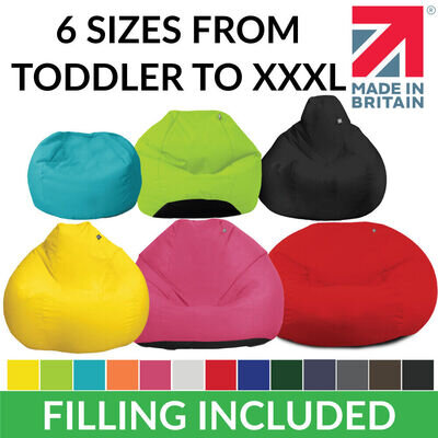 Indoor Outdoor Beanbag Choose Shape For Adult and Child Water Resistant rucomfy