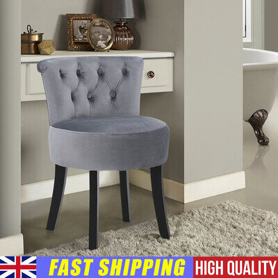 Velvet/Linen Dressing Table Stool Bedroom Vanity Makeup Chair Bedroom Piano Seat