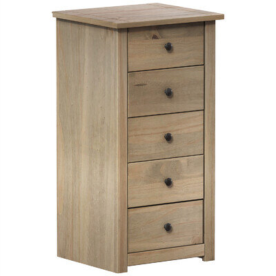 5 Drawer Chest of Drawers Narrow Solid Pine Wood Waxed Storage Bedroom Furniture 5 Drawer Chest of Drawers Narrow Solid Pine Wood Waxed Storage Bedroom Furniture