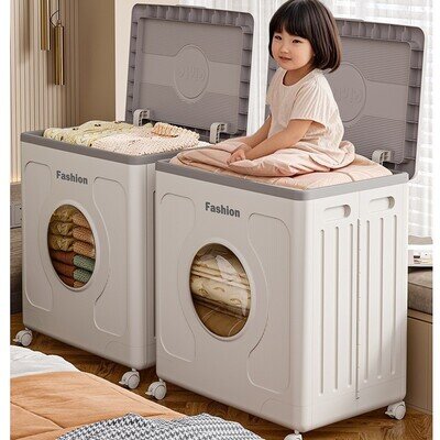 160L Foldable Storage Box Collapsible Clothes Toy Organizer Container for Closet
