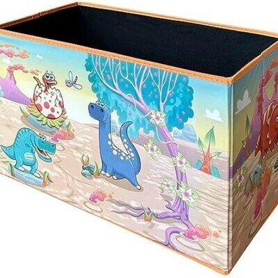 Dinosaur Toy Storage Chest (Large Size) with Lid for Children to Babies