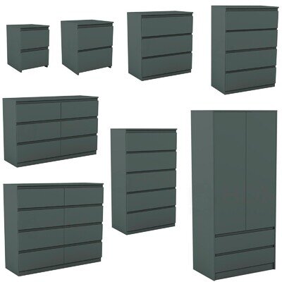 Denver Modern Chest of Drawers Bedside Wardrobe Storage Bedroom Furniture Set Denver Modern Chest of Drawers Bedside Wardrobe Storage Bedroom Furniture Set