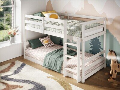 Flair Shasha Low Wooden Bunk Bed - White Brand New Boxed See description. Flair Shasha Low Wooden Bunk Bed - White Brand New Boxed See description.
