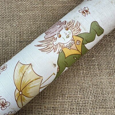 VINTAGE WALLPAPER ROLL RETRO KITSCH CLOWN CARTOON FLORAL CHILDRENS 60s 70s VINTAGE WALLPAPER ROLL RETRO KITSCH CLOWN CARTOON FLORAL CHILDRENS 60s 70s