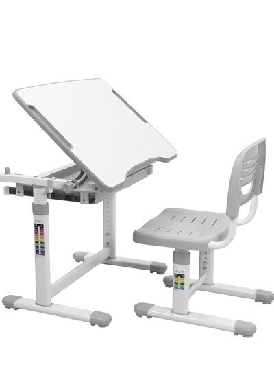 Kids Desk and Chair Set Childrens Adjustable Tiltable Drawer Pen Slot Hook Kids Desk and Chair Set Childrens Adjustable Tiltable Drawer Pen Slot Hook