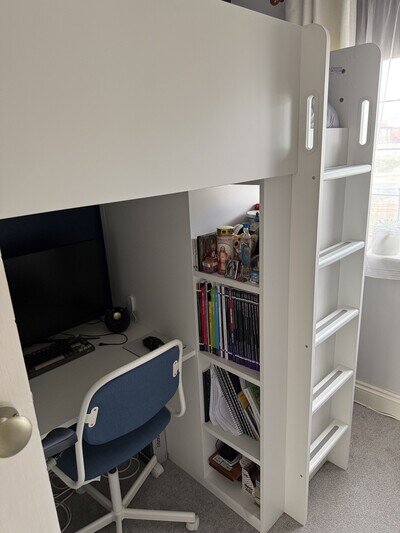 IKEA SMÅSTAD Loft Bed with Desk, Wardrobe, Drawers, Mattress, Chair -LAST CHANCE