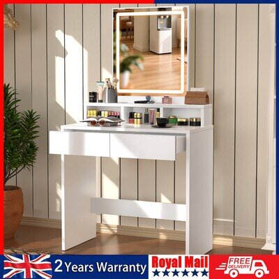 LED Mirror Dressing Table Makeup Vanity Desk With 2 Drawer & 3 Open Khvmdqaoaujm LED Mirror Dressing Table Makeup Vanity Desk With 2 Drawer & 3 Open Khvmdqaoaujm