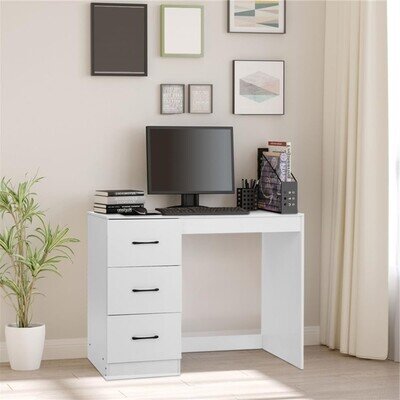 Dressing Table White 3 Drawer Makeup Desk Wooden Bedroom Furniture Desk New Dressing Table White 3 Drawer Makeup Desk Wooden Bedroom Furniture Desk New
