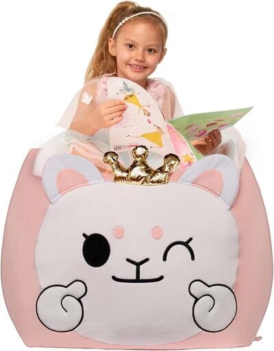 Cute White bunny bean bag chair cover for kids/child soft gift present quality