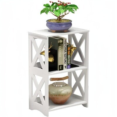 White Small Bedside Table Drawer Cabinet Side End Table Nightstand Storage Shelf