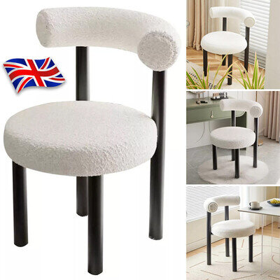 Soft Makeup Vanity Chair W/ Backrest Cozy Makeup Stool for Bedroom Home Decor A