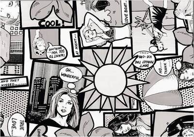 FABLON CARTOON COMIC BOOK STICKY BACK PLASTIC VINYL FILM SELF ADHESIVE 2M X 45cm