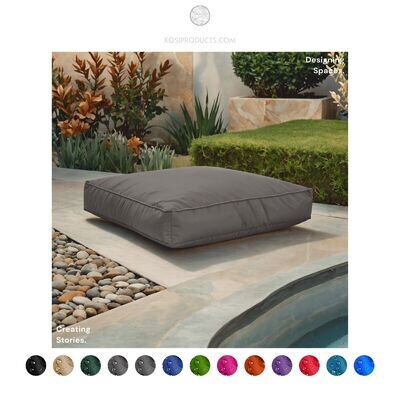 Bean Bag Square Floor Cushion Outdoor Or Indoor 60cm x 60cm 10cm or 20cm Depth