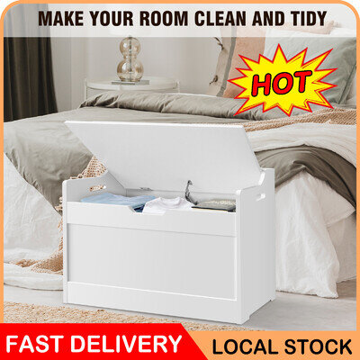 White Toy Box Childrens Kids Chest Boxes For Personalised Gifts Storage Playroom