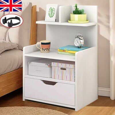 Bedside Table Drawer Cabinet End Side Table Bedroom Furniture Storage Nightstand
