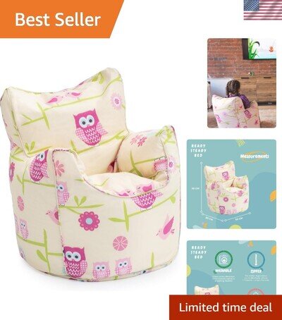 Cozy and Child-Safe Round Armchair - Perfect Toddler Bean Bag Sofa for Playrooms