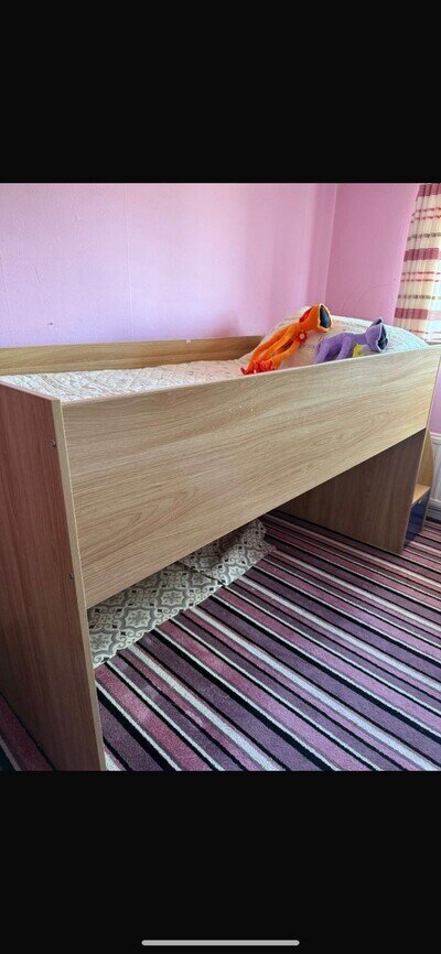 Children's Mid-Sleeper Bed with Mattress