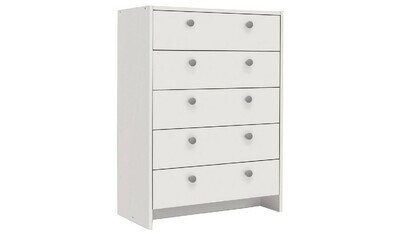 Seville 5 Drawer Chest - White