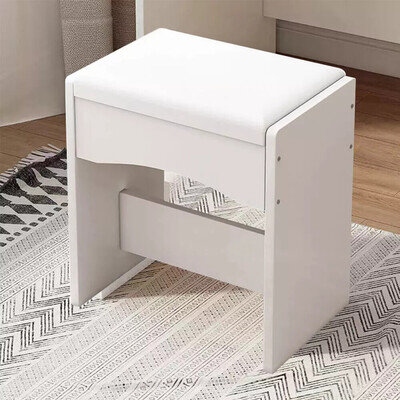 Modern White Dressing Table Stool Makeup Chair Soft Padded Cushion Piano Seat UK
