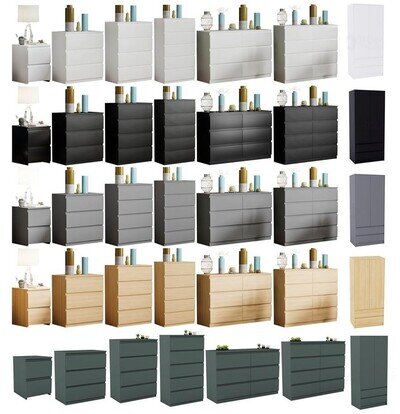 Modern Chest of Drawers Bedroom Furniture Storage Bedside Cabinet 2 to 8 Drawers