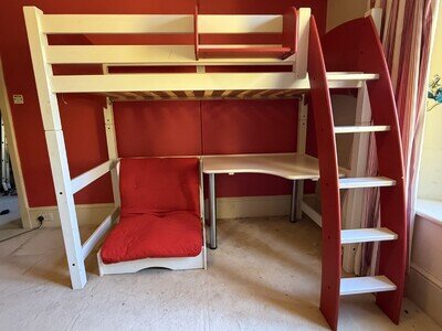 Children’s Scallywag High Sleeper Bed with desk (£745 new)