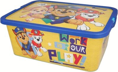 Paw Patrol Kids Storage Box 13L – BPA-Free Plastic Toy Storage Box 1pc