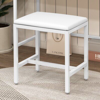 Modern Dressing Stool Footstool Piano Stool Vanity Stool Bathroom Chair White