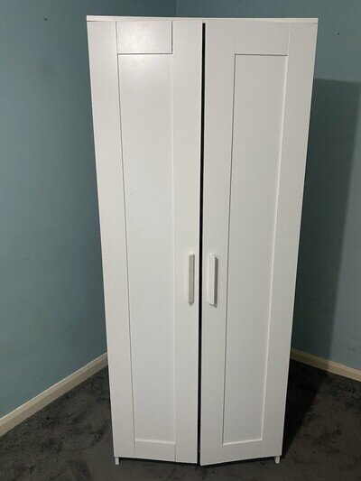 IKEA Brimnes White Wardrobe with 2 Doors, 78x190cm. Very good condition