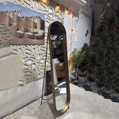 COX & COX Brushed Gold Full Length Mirror Almost Brand New RRP £295