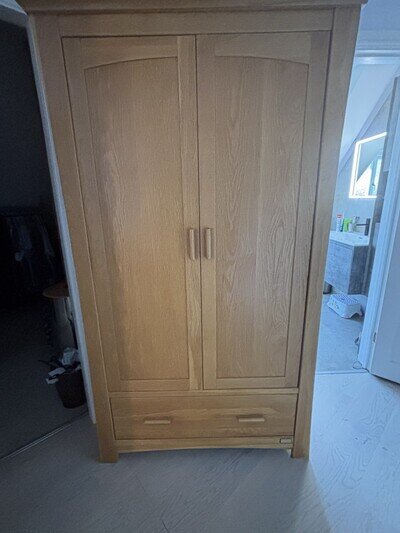 MAMAS AND PAPAS OCEAN GOLDEN OAK DOUBLE WARDROBE EXCELLENT CONDITION