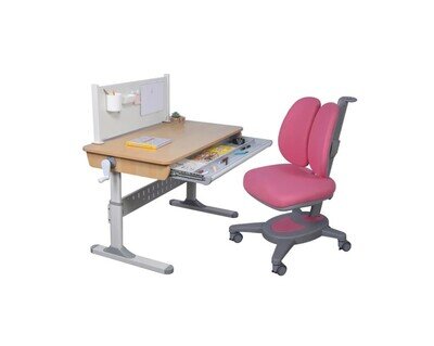 ApexDesk NK Series 43” Height Adjustable Desk and Chair Set, Pink ,ergonomic
