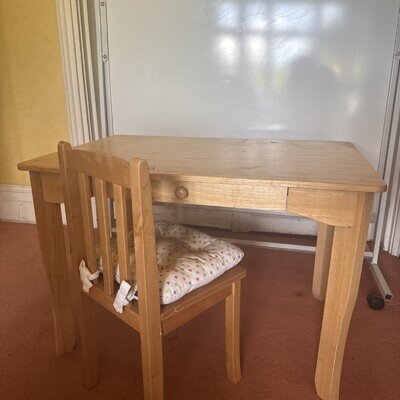 KidKraft Kids Wooden Desk With Chair And Drawer