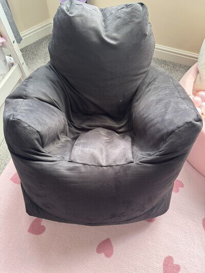 Large Black Bean Bag Chair Child Adult Gaming Beanbag Seat Lounge Armchair