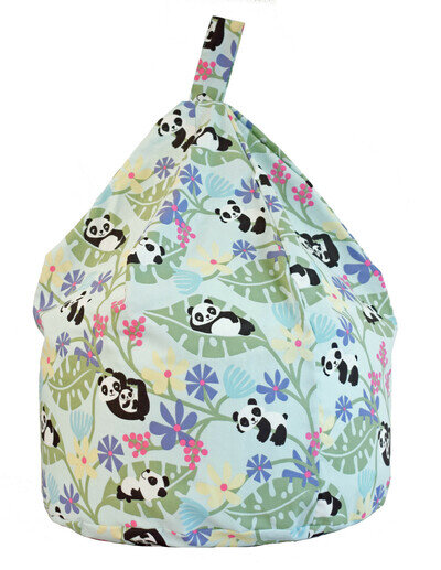 Kids Panda Bean Bag Purple Child Size Pre Filled Cute Animal Playroom Chair New
