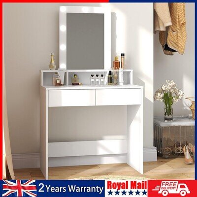Vanity Mirror Dressing Bulbs Desk Bedroom Stool Drawer 9 with Set Table 2 Makeup
