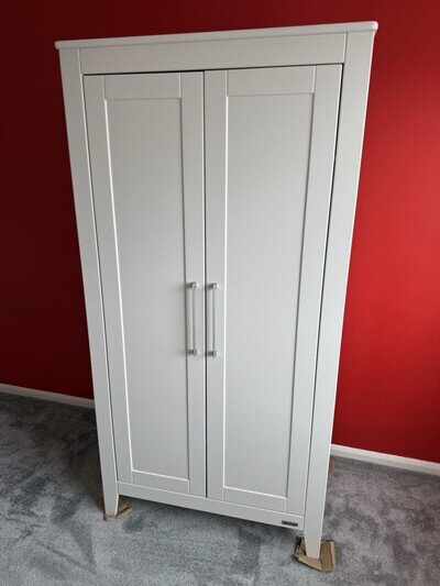 Mamas & Papas White Nursery Furniture Set Wardrobe, Chest of Drawers & Toy Chest