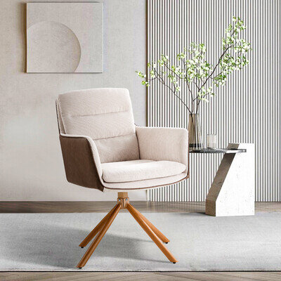 Swivel Armchair Mordern Occasional Tub Chair Accent Chair High Back Vanity Chair