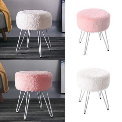 Plush Dressing Table Stool Bedroom Vanity Make Up Chair Piano Seat Lounge Chairs