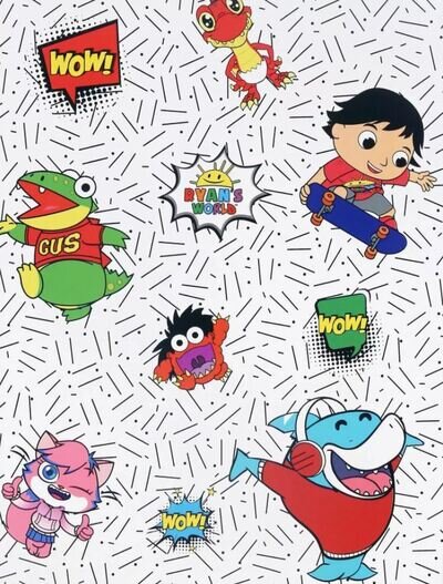 Childrens Cartoon Ryan's World Crew Superhero Bedroom Nursery Wallpaper 662501