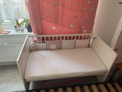 White Wooden Nursery Cotbed for Baby Nursery