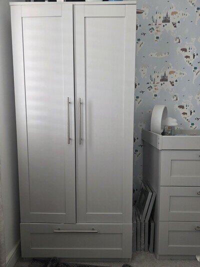 Nursery Cot Bed / Cotbed with Slatted Sides, Baby Nursery Furniture