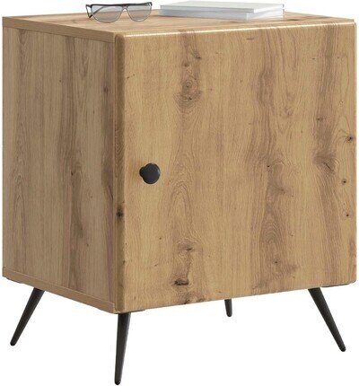 Bedside Cabinet Table Bedroom Nightstand Storage Unit Artisan Oak