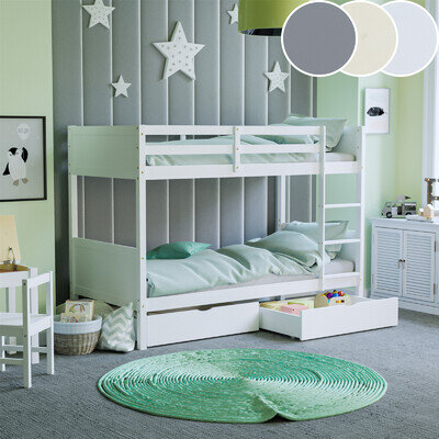 Kids Bunk Bed Detachable Sleeping Bunks Single Childrens Underdrawer Storage